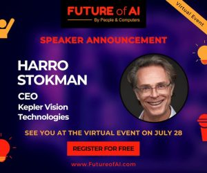 Speaker announcement Future of AI Harro Stokman, CEO of Kepler Vision Technologies